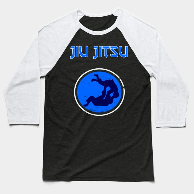 jiu-jitsu jiu jitsu bjj mma blue dot Baseball T-Shirt by Lomitasu